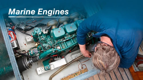 Boat engine service workshop